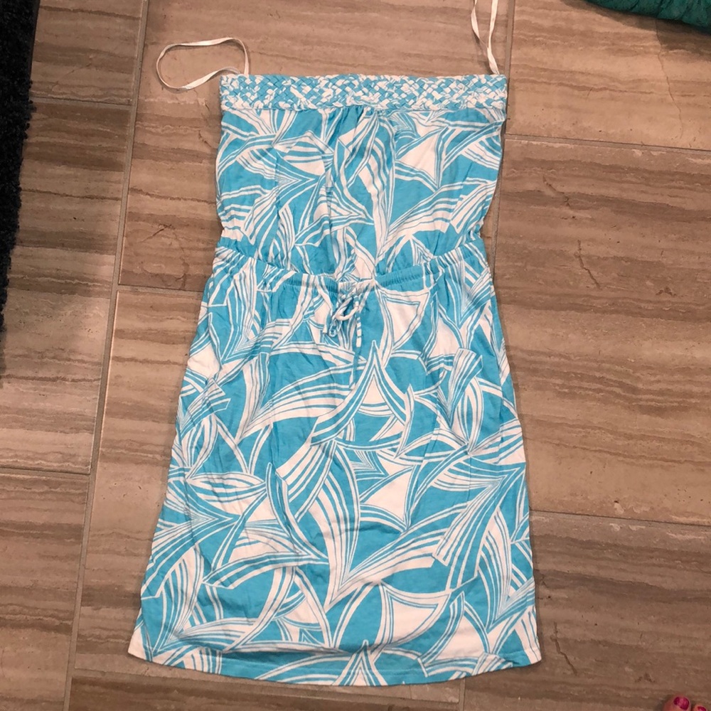 Blue and white Banana Republic dress